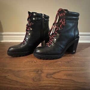 Sam Edelman Sade Block Heel Hiker Boots - Size 10